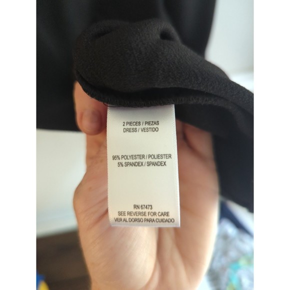 Vintage Danny & Nicole Women's 16P Red & Black Dress Suit Set Cropped Jacket - Picture 7 of 11